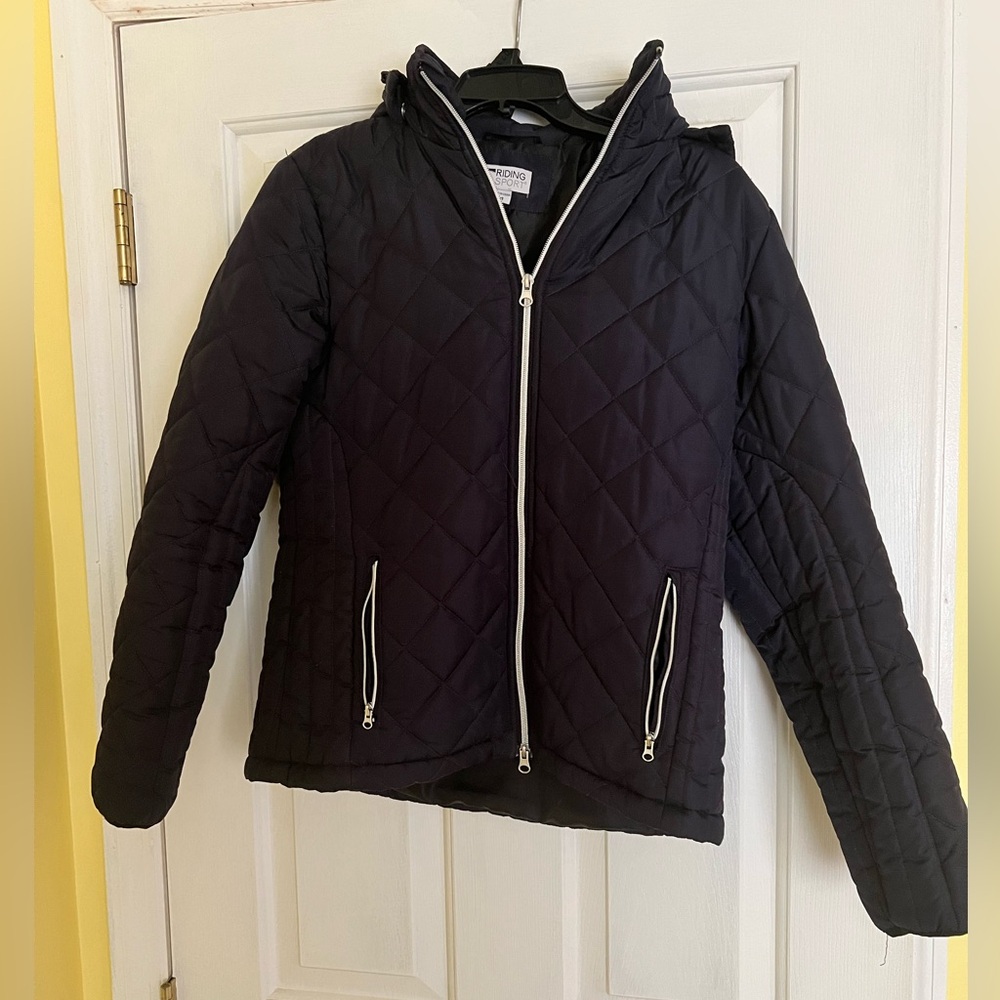 Dover Riding Sport Midweight Coat, Navy, size M
